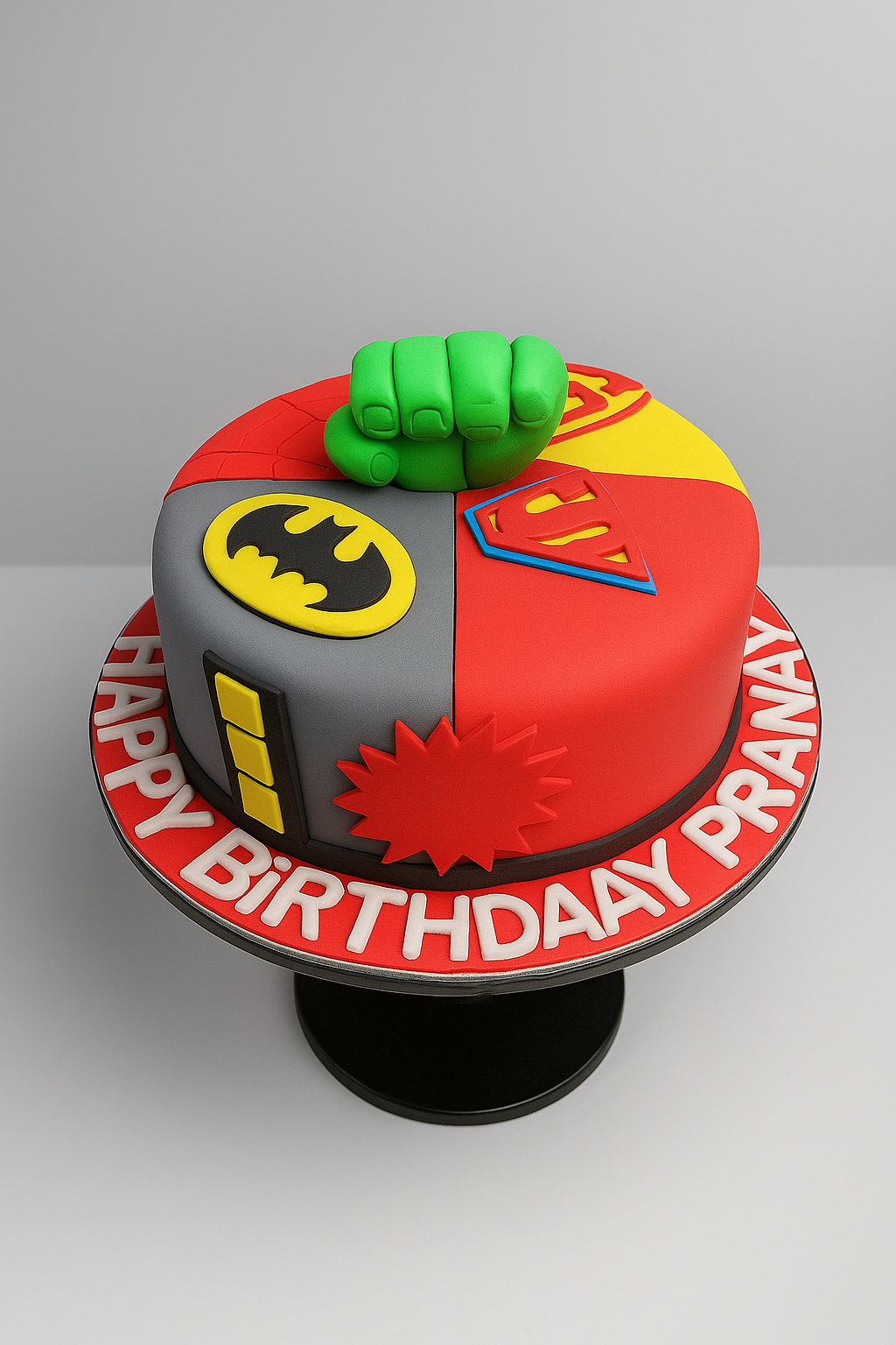 Super Hero Theme Punch Cake