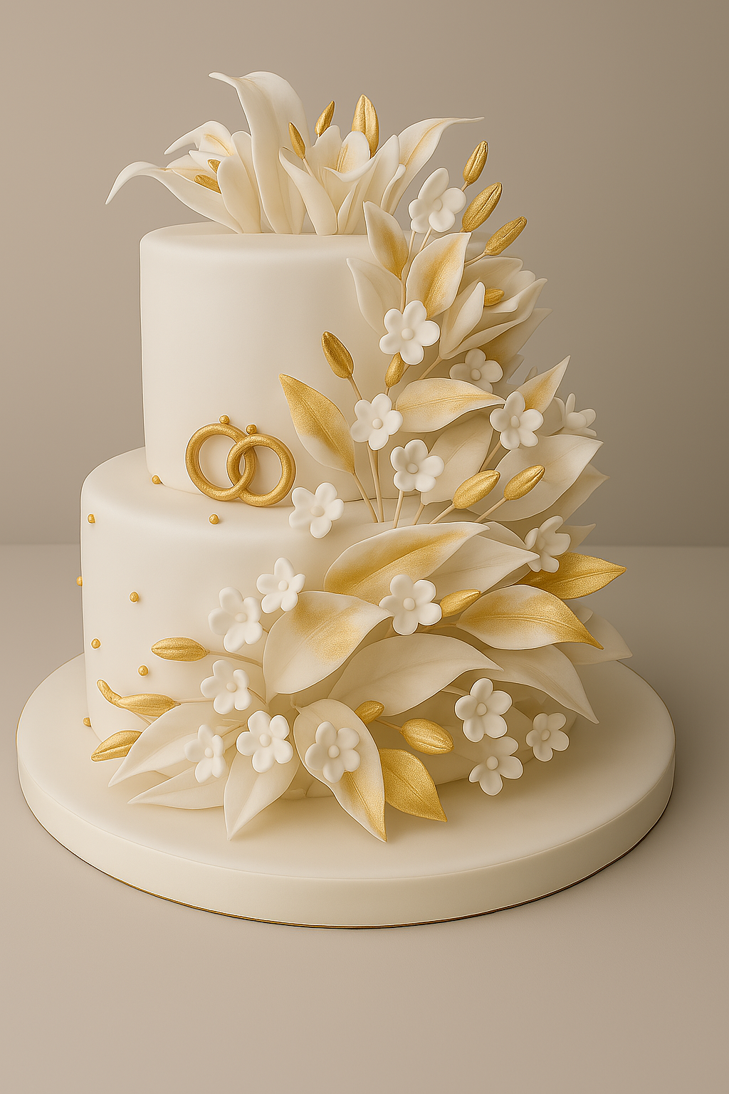 two Tier Ring Ceremony Cake