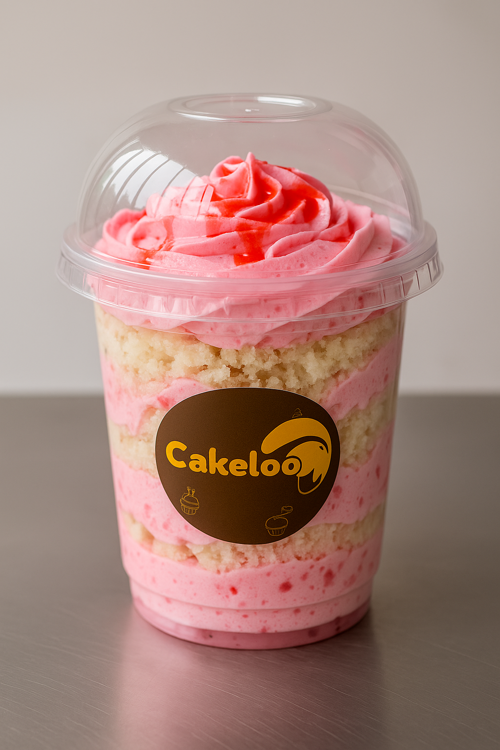 Strawberry Pudding Glass